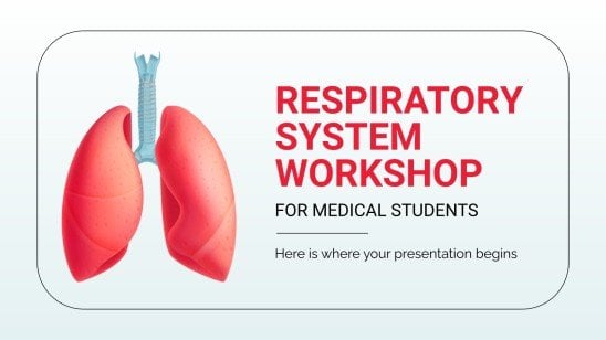 Plantilla de presentación Taller sobre el aparato respiratorio para alumnos de medicina