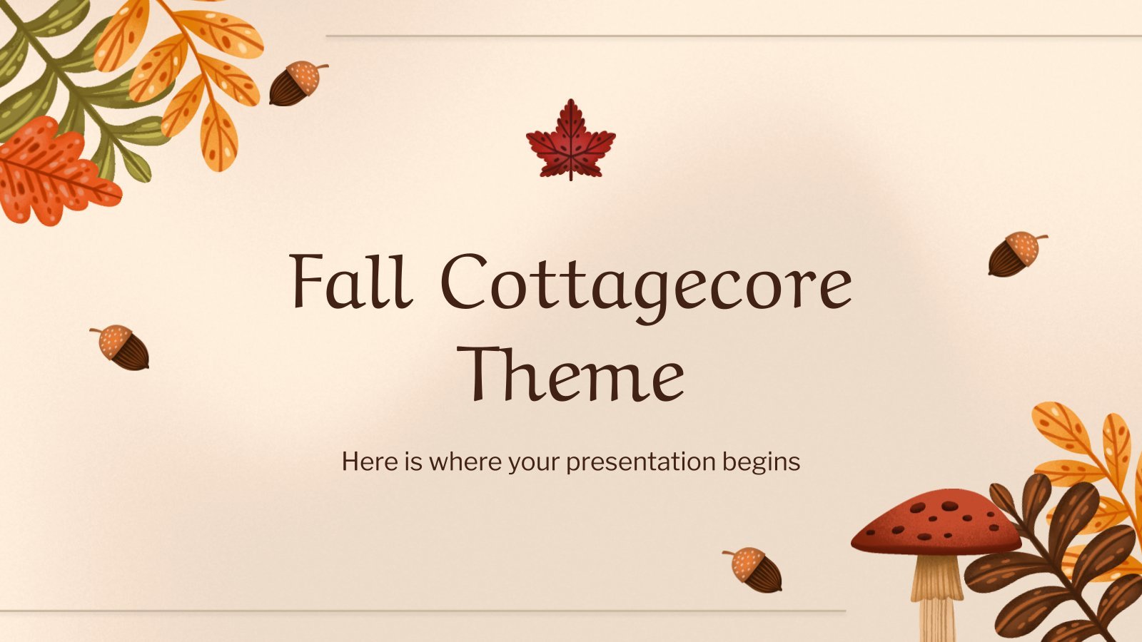 Herbst Cottagecore Thema Präsentationsvorlage