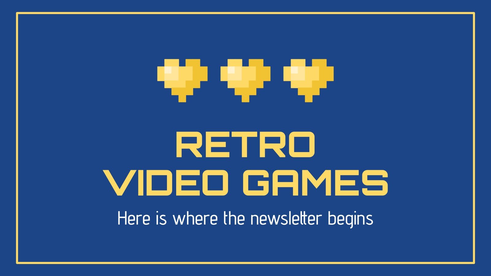 Newsletter für Retro-Videospiele Präsentationsvorlage