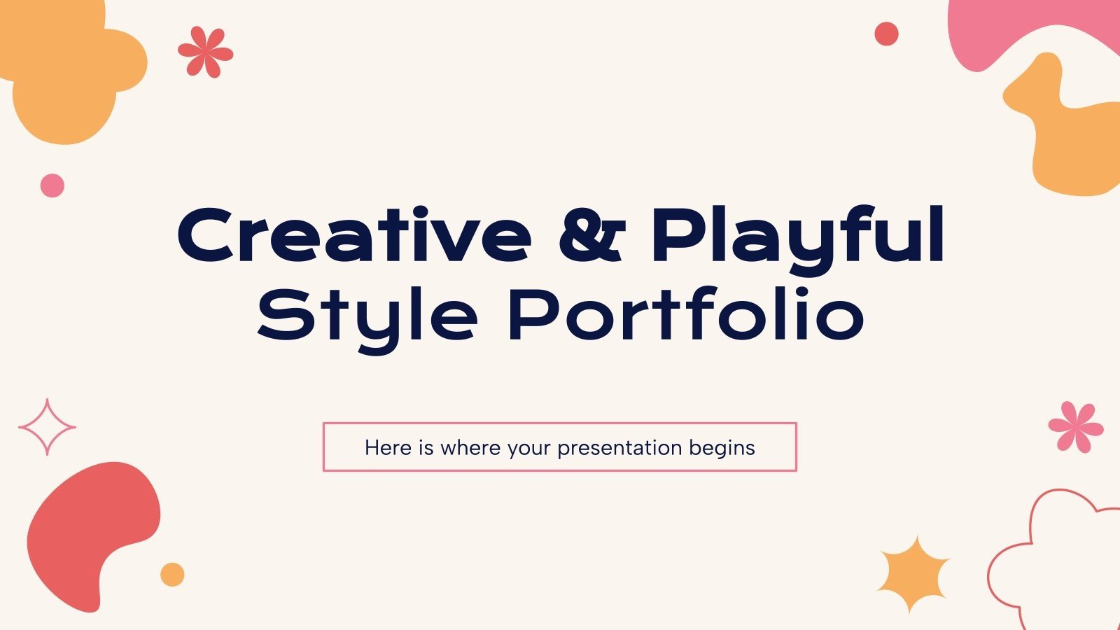 Portfolio de style créatif et ludique Modèles de présentation