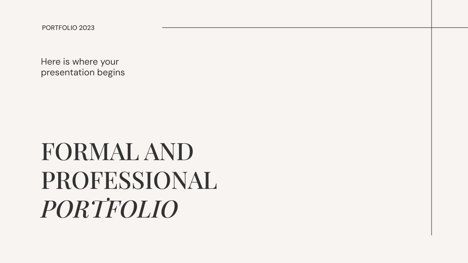 Formal and Professional Portfolio presentation template 