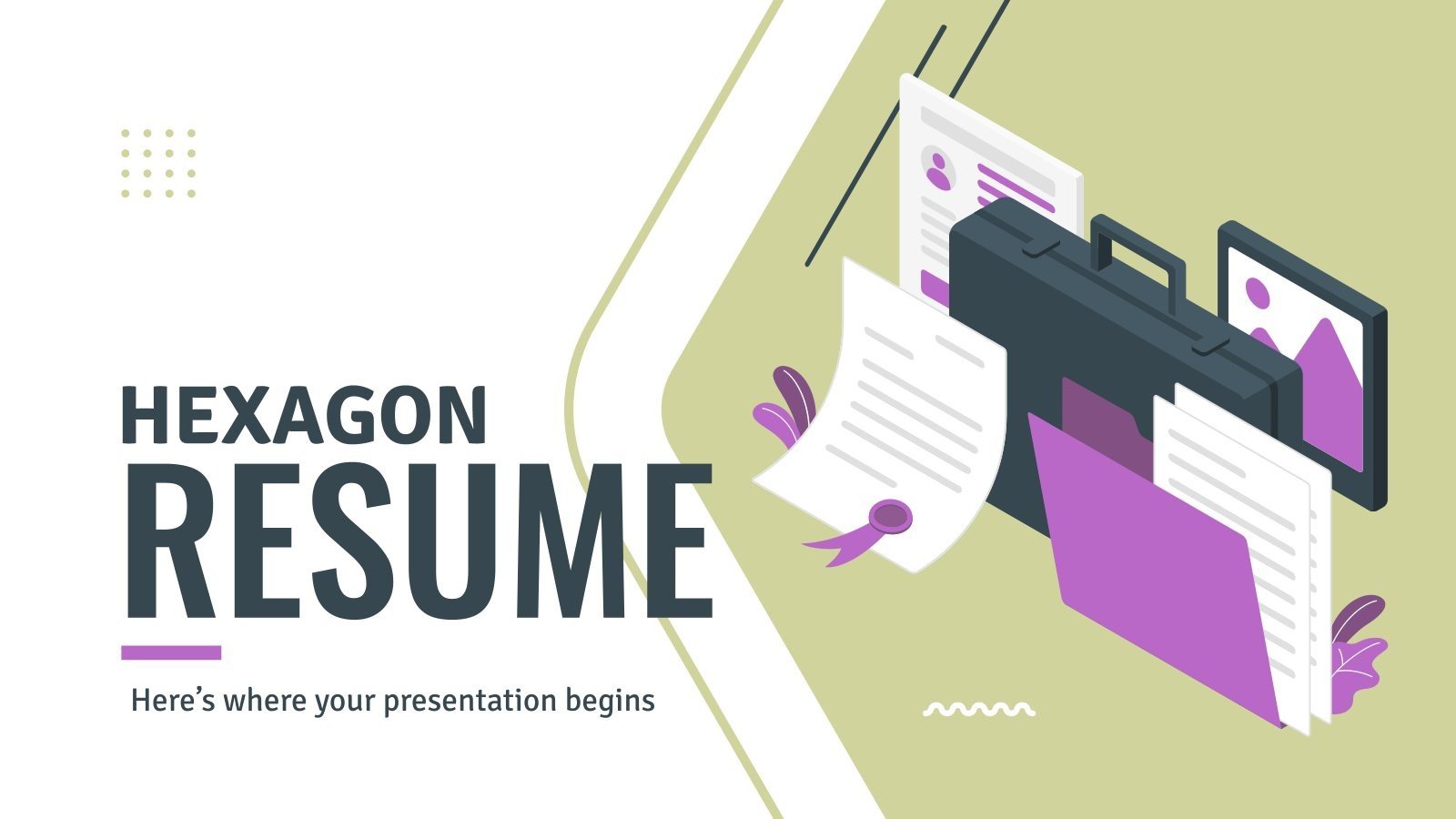 CV hexagone Modèles de présentation