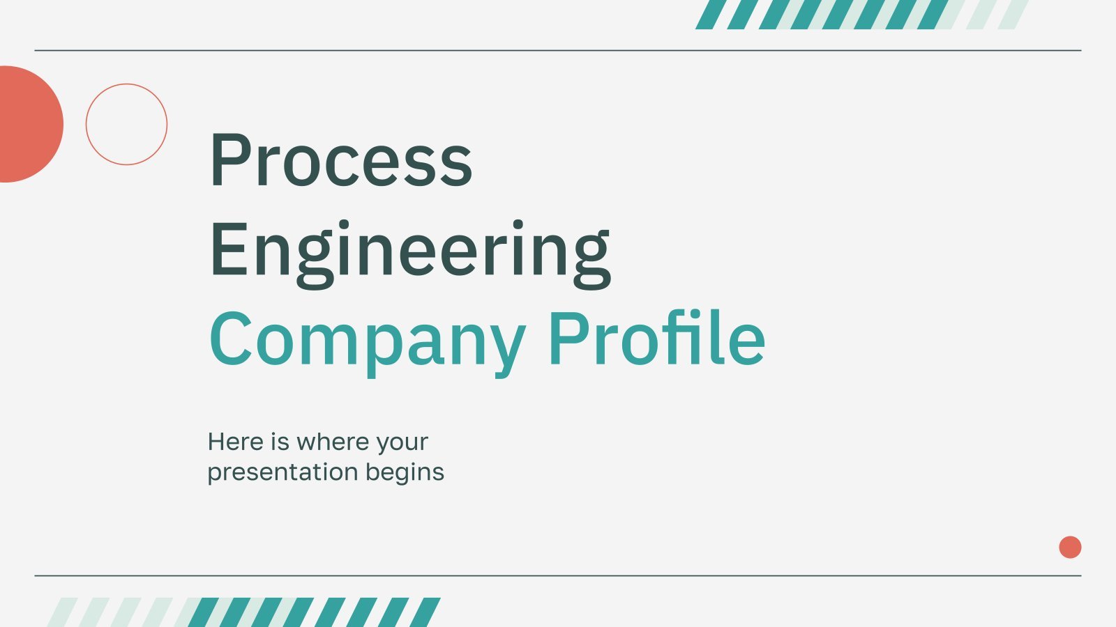 Plantilla de presentación Perfil de empresa de ingeniería de procesos