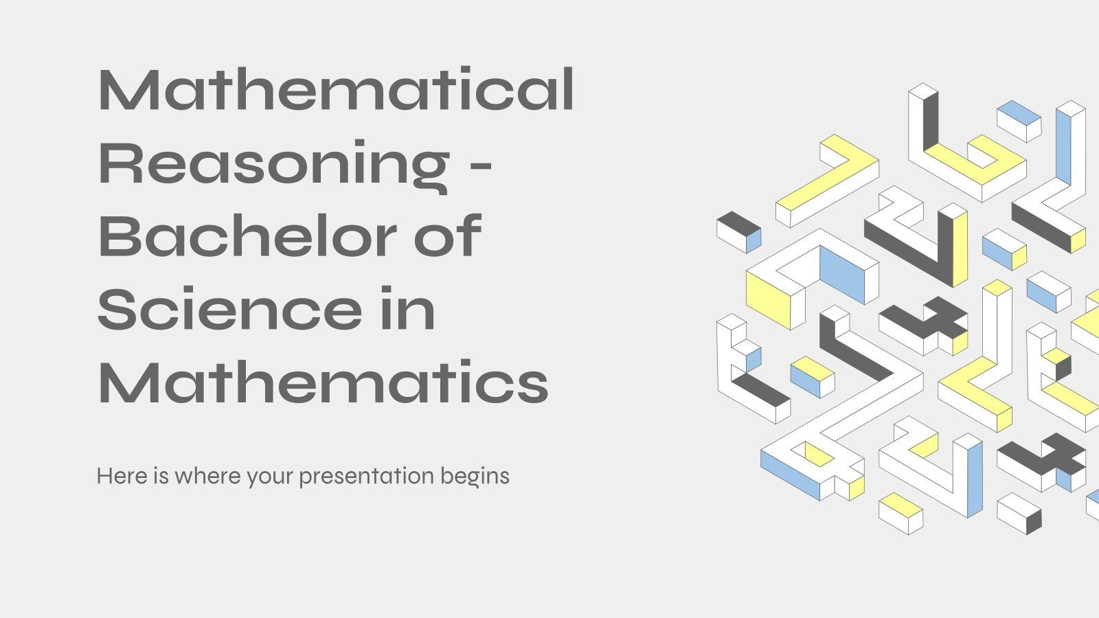Raisonnement mathématique - Diplôme en mathématiques Modèles de présentation