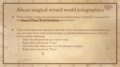 Magical Wizard World Minitheme Infographics presentation template 