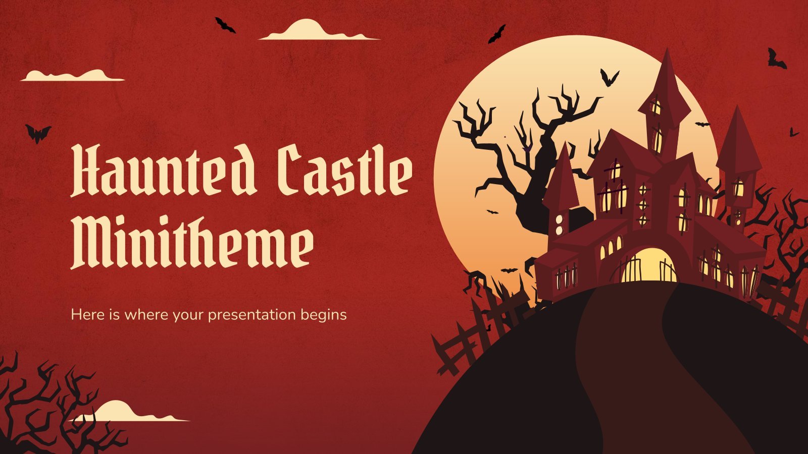 Haunted Castle Minitheme presentation template 