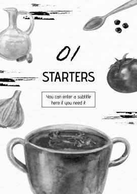 Watercolor Cookbook presentation template 