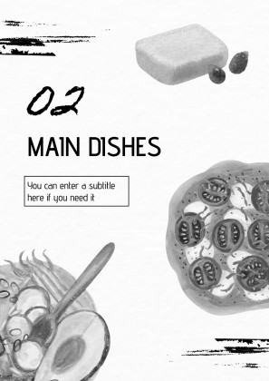 Watercolor Cookbook presentation template 