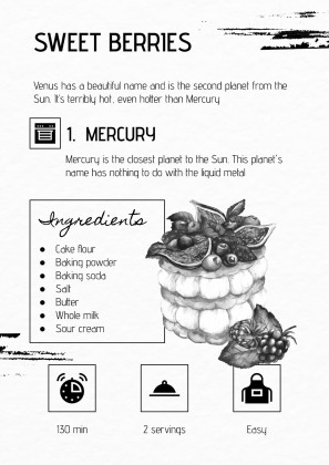 Watercolor Cookbook presentation template 