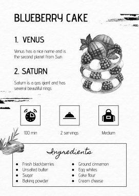 Watercolor Cookbook presentation template 