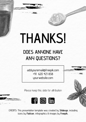 Watercolor Cookbook presentation template 