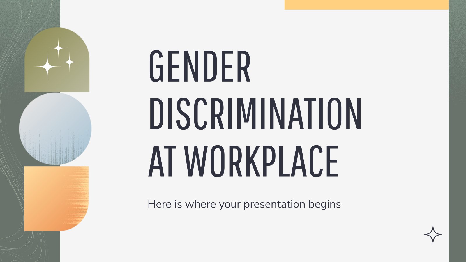 Gender Discrimination at Workplace presentation template 