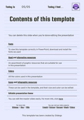 Printable Top Secret Journal presentation template 