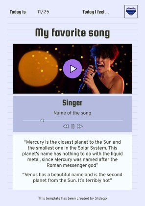 Printable Top Secret Journal presentation template 