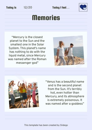 Printable Top Secret Journal presentation template 