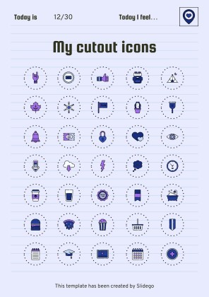 Printable Top Secret Journal presentation template 