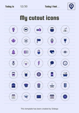 Printable Top Secret Journal presentation template 