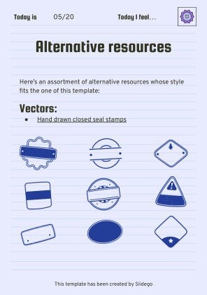 Printable Top Secret Journal presentation template 