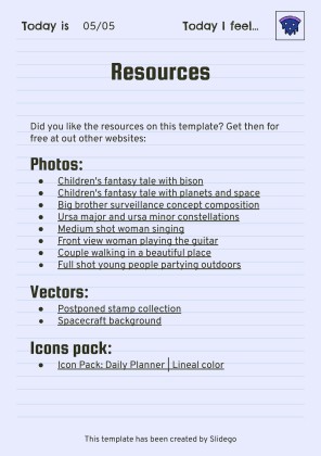 Printable Top Secret Journal presentation template 