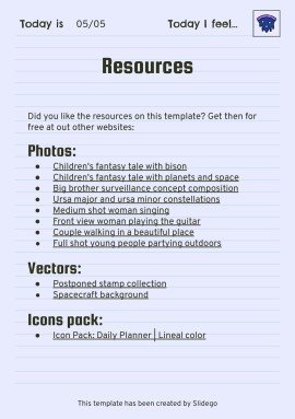 Printable Top Secret Journal presentation template 