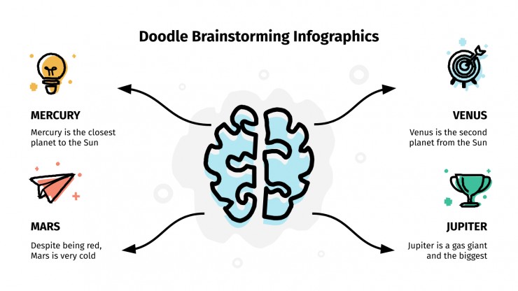 Doodle Brainstorming Infographics presentation template