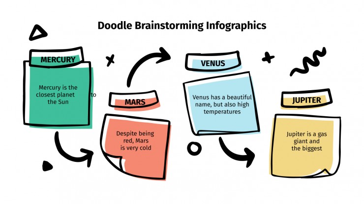 Doodle Brainstorming Infographics presentation template