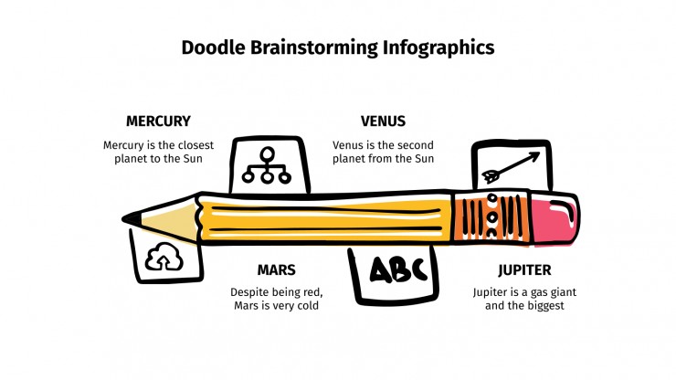 Doodle Brainstorming Infographics presentation template