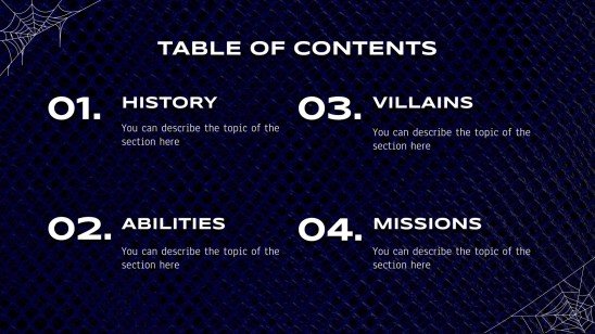 Spider Background Minitheme | Google Slides & PowerPoint template