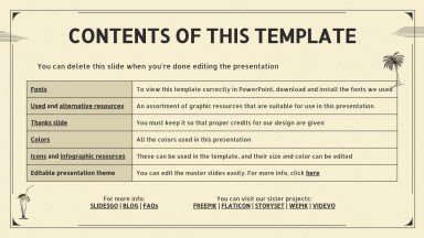 Vintage Travel Itinerary presentation template 