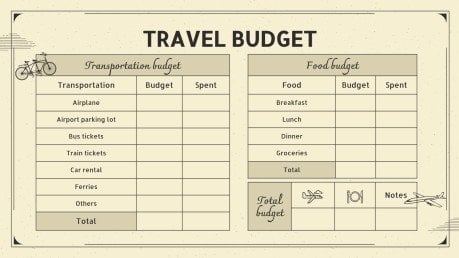 Vintage Travel Itinerary presentation template 