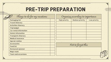 Vintage Travel Itinerary presentation template 