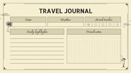 Vintage Travel Itinerary presentation template 