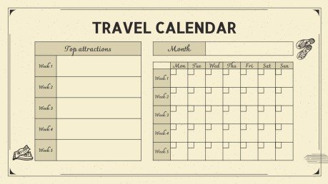 Vintage Travel Itinerary presentation template 