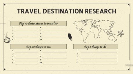 Vintage Travel Itinerary presentation template 