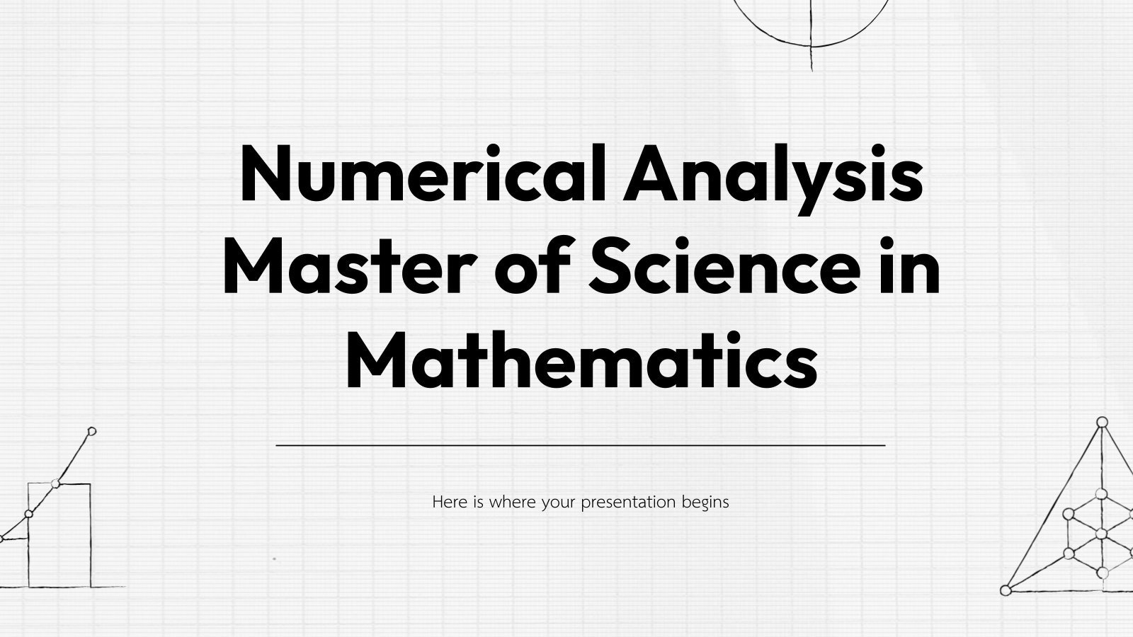 Analyse numérique - Master en mathématiques Modèles de présentation