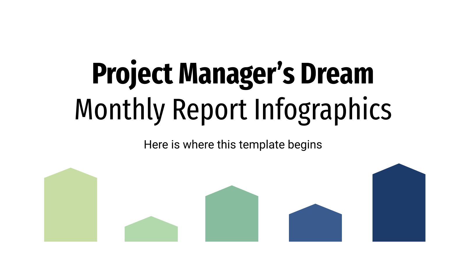 Projektmanager's Traum Monatsbericht Infografiken Präsentationsvorlage