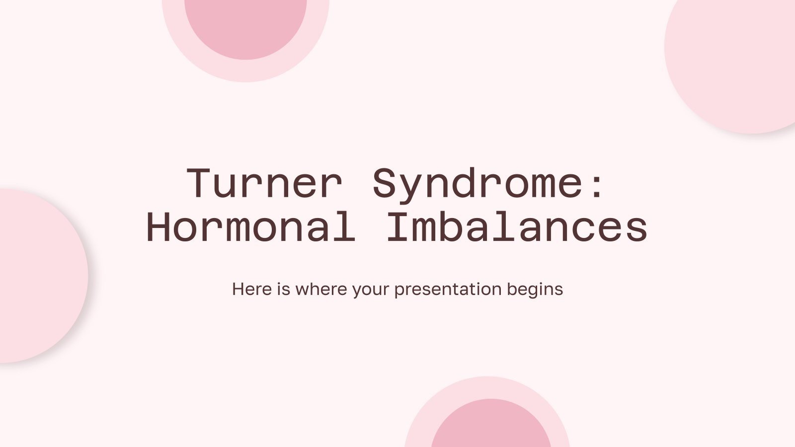 Syndrome de Turner : déséquilibres hormonaux Modèles de présentation
