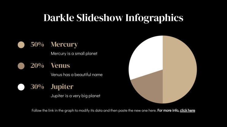 Plantilla de presentación Infografías para diapositivas darkle