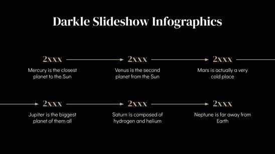 Darkle Slideshow Infographics presentation template 