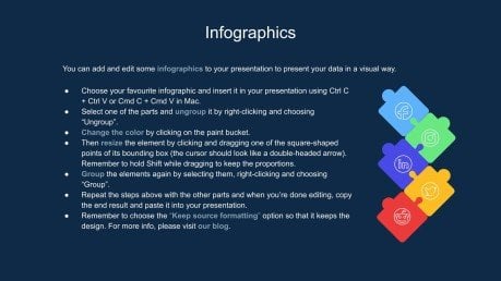 Darkle Slideshow Infographics presentation template 