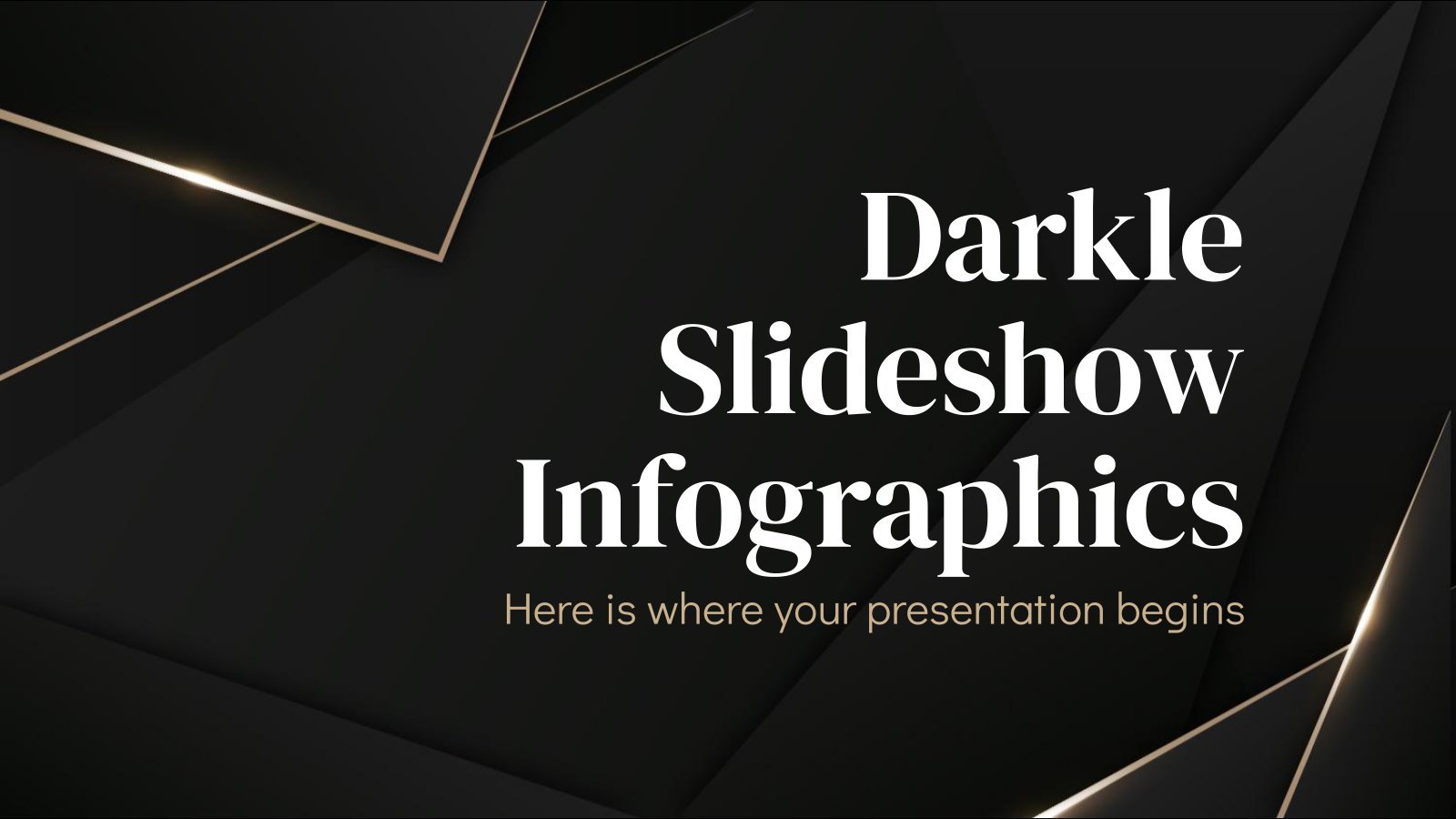 Darkle Slideshow Infographics presentation template 