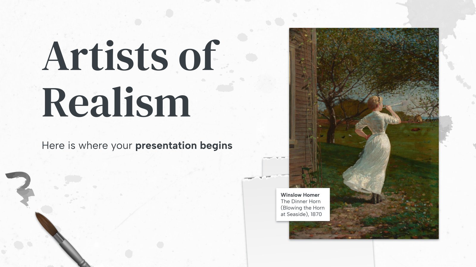 Artists of Realism presentation template 