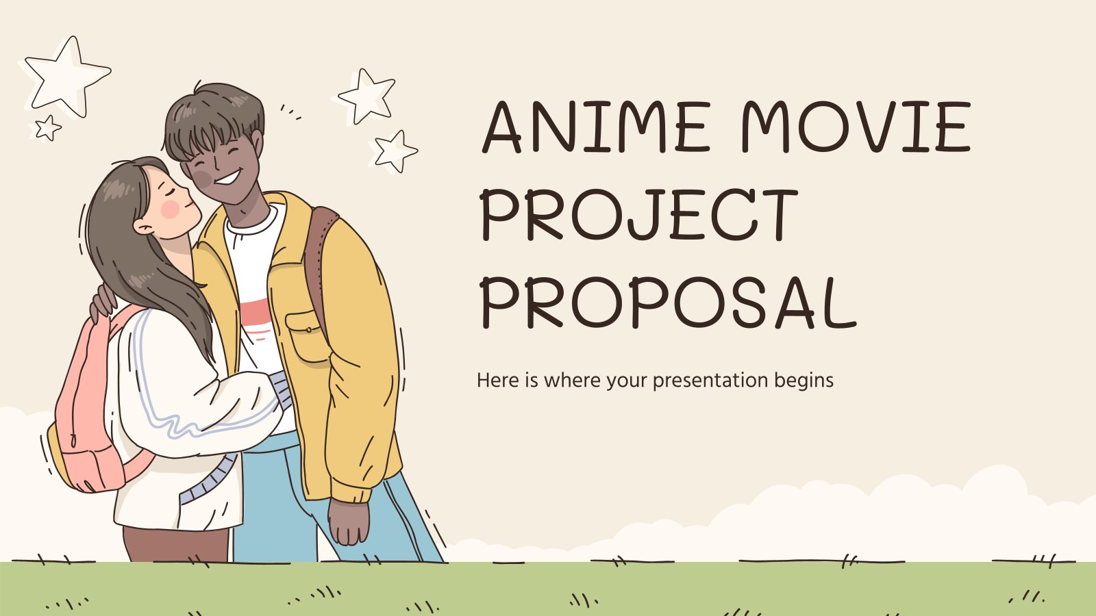 Plantilla de presentación Propuesta de proyecto de película de anime