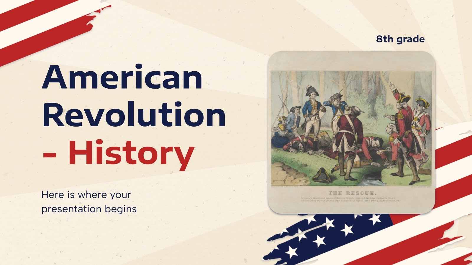 American Revolution - History - 8th Grade presentation template 