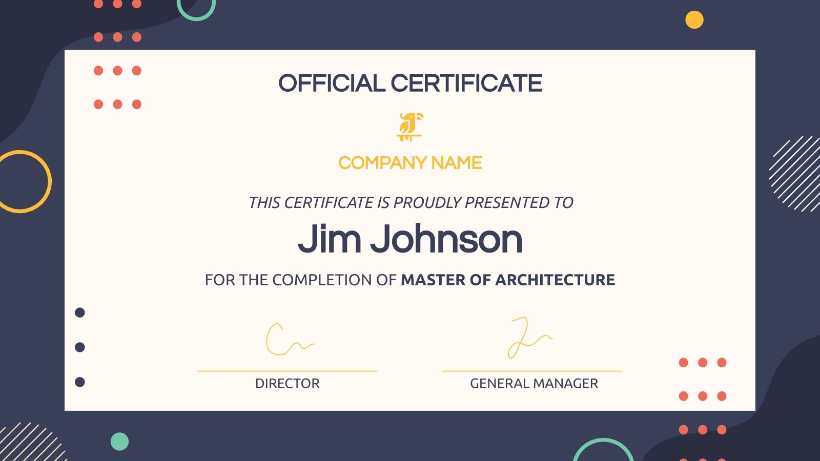 Set de certificados | Plantilla de Google Slides y PowerPoint