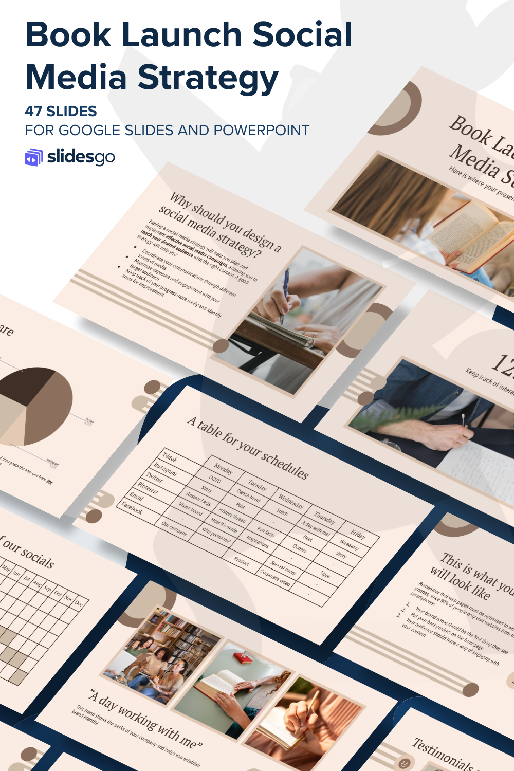 Book Launch Social Media Strategy | Google Slides & PPT