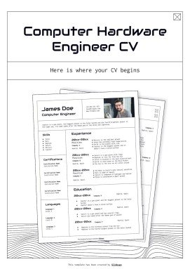 Computer Hardware Engineer CV presentation template 