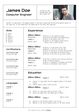 Computer Hardware Engineer CV presentation template 