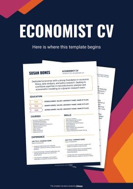 Economist CV presentation template 