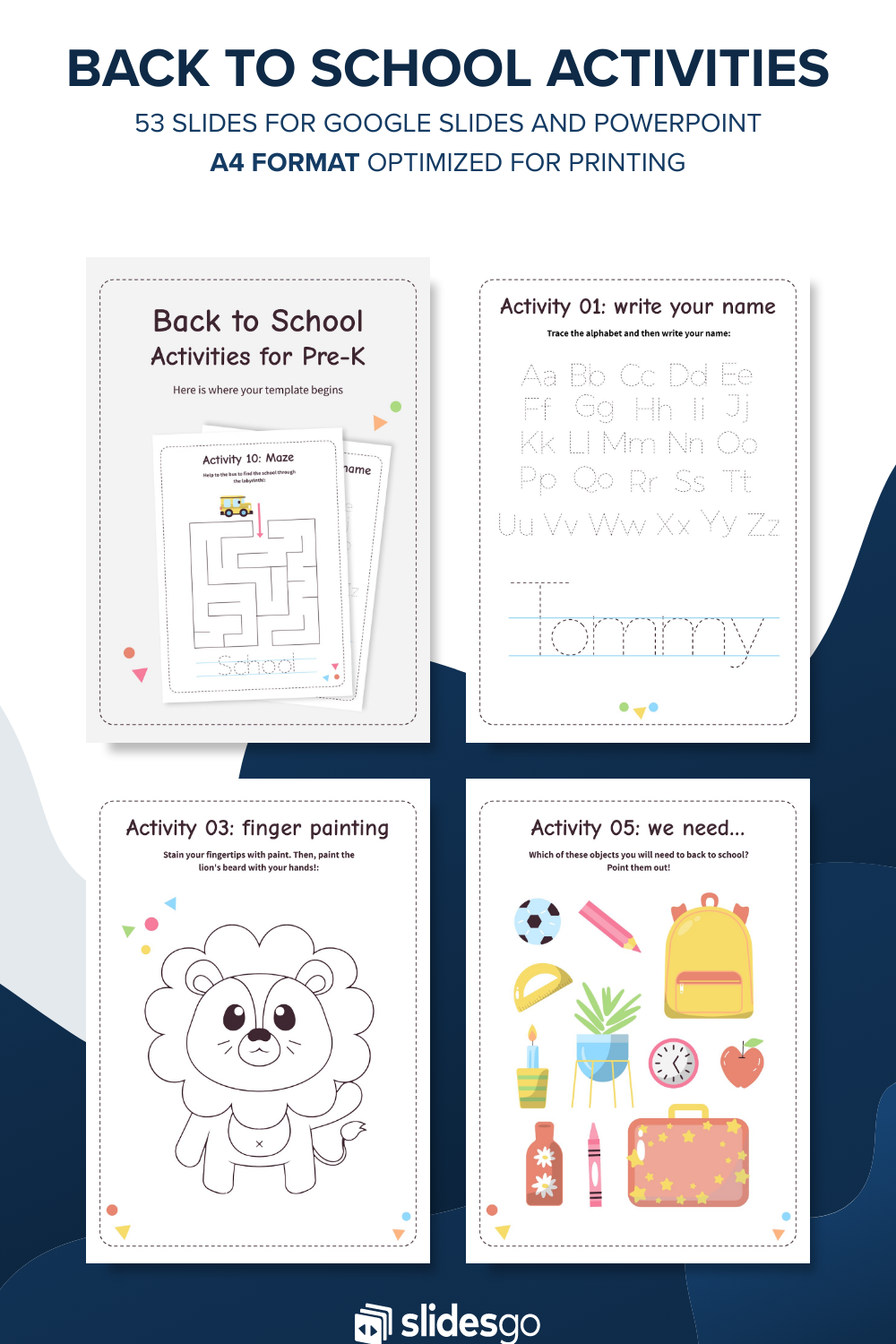 Back to School Activities for Pre-K | Google Slides & PPT